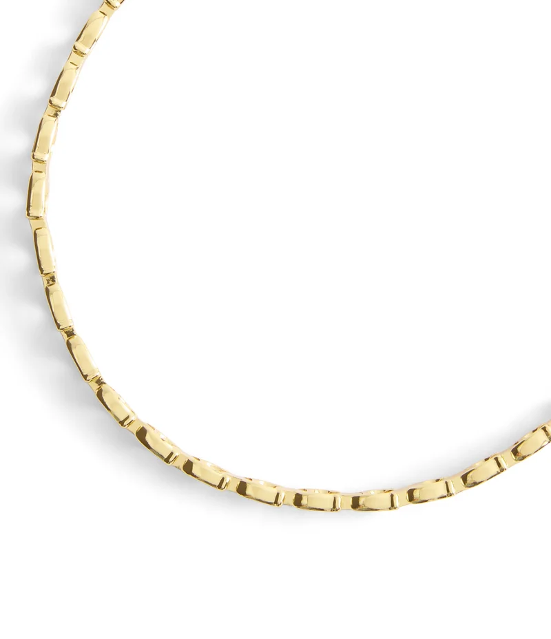 COACH Beveled Signature C Link Choker Necklace